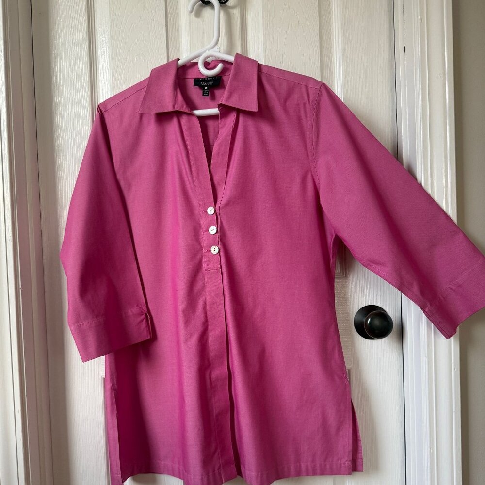 Foxcroft No-Iron 3/4 Sleeve Women's Tunic Size 10